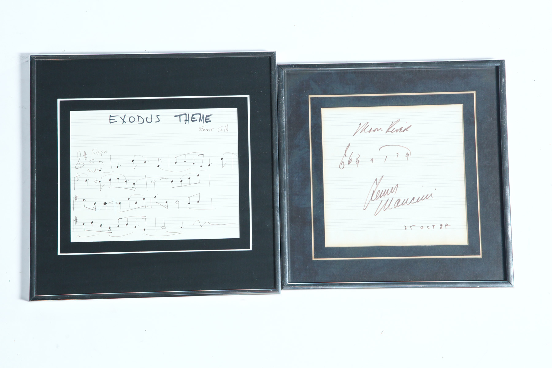 Appraisal: TWO AUTOGRAPHED HAND EXECUTED MUSIC SCORES American second half- th