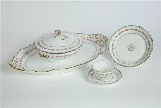 Appraisal: SIXTY-NINE PIECE SET OF CHARLES FIELD HAVILAND CHINA With pink