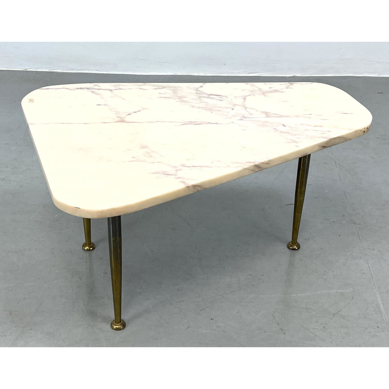 Appraisal: Italian Wedge Style Side Table Marble Wedge Top Modernist Coffee