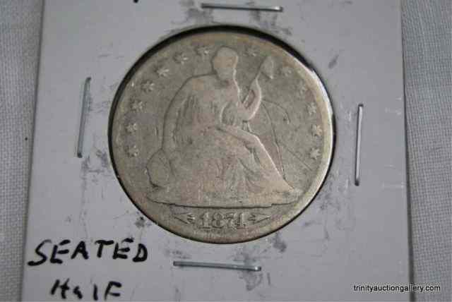 Appraisal: Silver Seated Liberty Half Dollar CoinFrom the Victorian era is