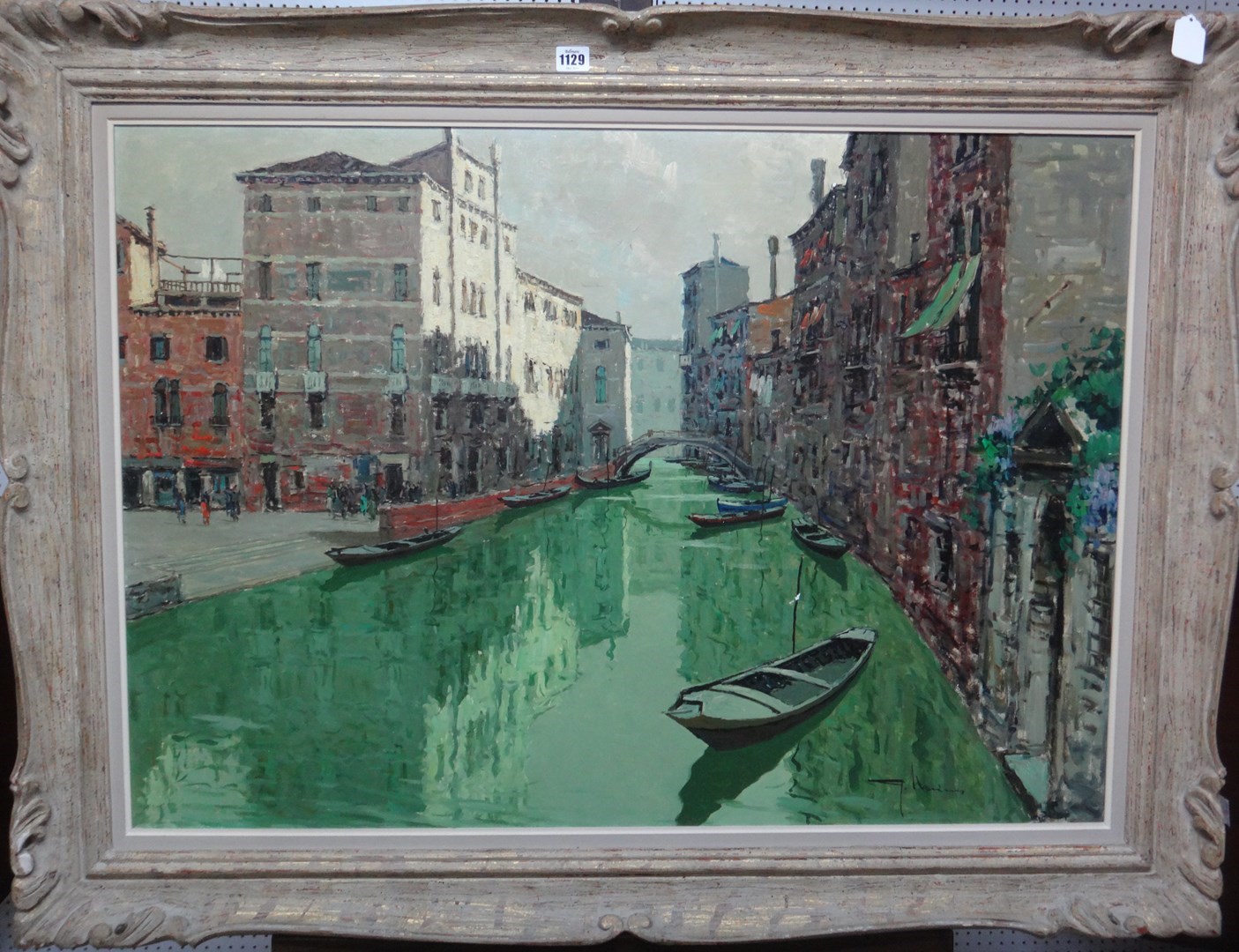 Appraisal: Bepi Marino th century Rio Mendicanti Venice oil on canvas