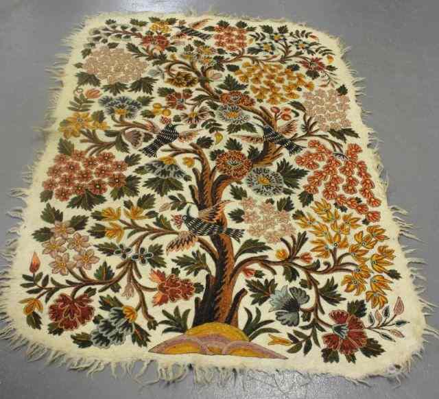 Appraisal: Vintage Needlepoint Style Mat From a Stamford CT estate Dimensions