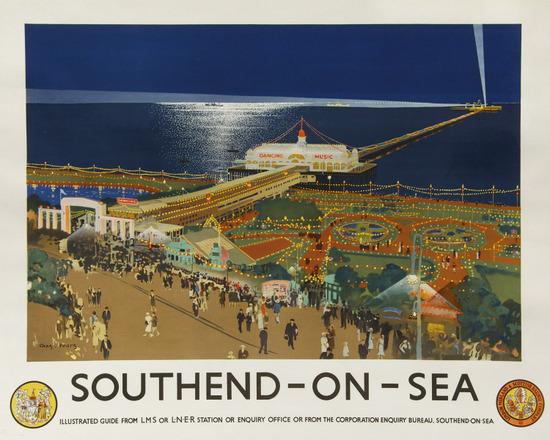 Appraisal: PEARS Charles ROI - SOUTHEND-ON-SEA LMS LNER lithograph in colours