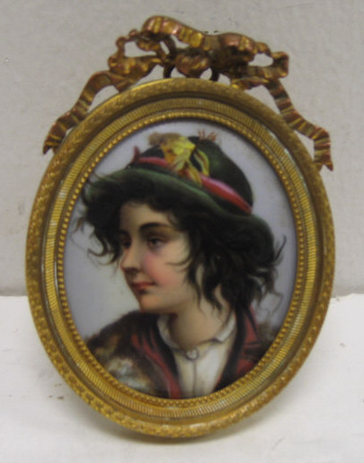 Appraisal: MINIATURE PORTRAIT OF A TYROLEAN BOY Continental circa late th