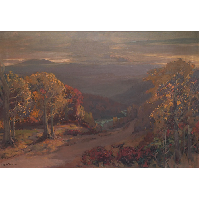 Appraisal: William A Eyden American - Indiana Landscape oil on canvas