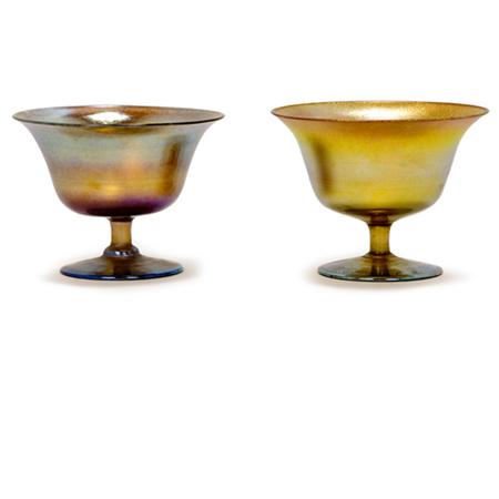 Appraisal: Assembled Pair of Tiffany Favrile Glass Bowls Estimate -