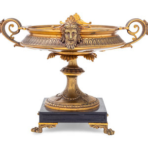 Appraisal: A French Gilt Bronze Tazza Late th Century Height x