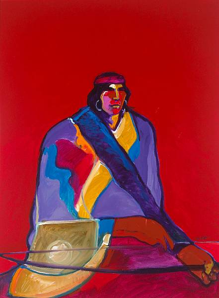 Appraisal: John Nieto American born Navaho Warrior signed 'nieto' lower right