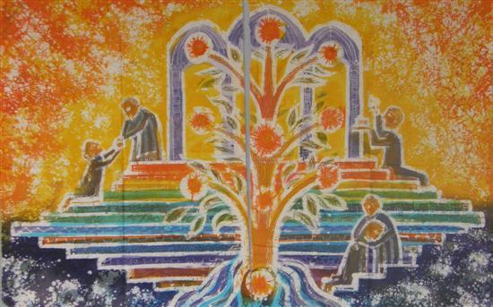 Appraisal: Thetis Blacker - British 'Tree of life with temple and