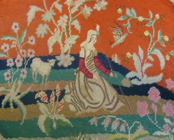 Appraisal: A GROUP OF NEEDLEPOINTS AND TAPESTRIES The six handmade needlepoint