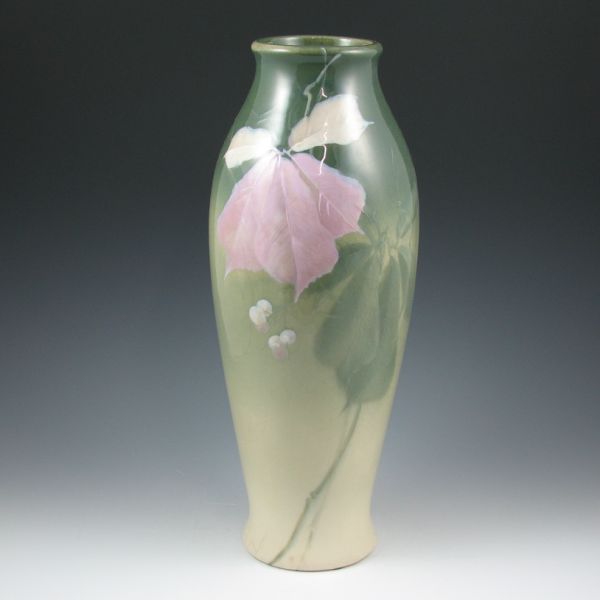 Appraisal: Roseville Royal Rozane vase with lavender and ivory leaves and