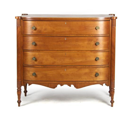 Appraisal: An American Maple Chest of Drawers having a rectangular top