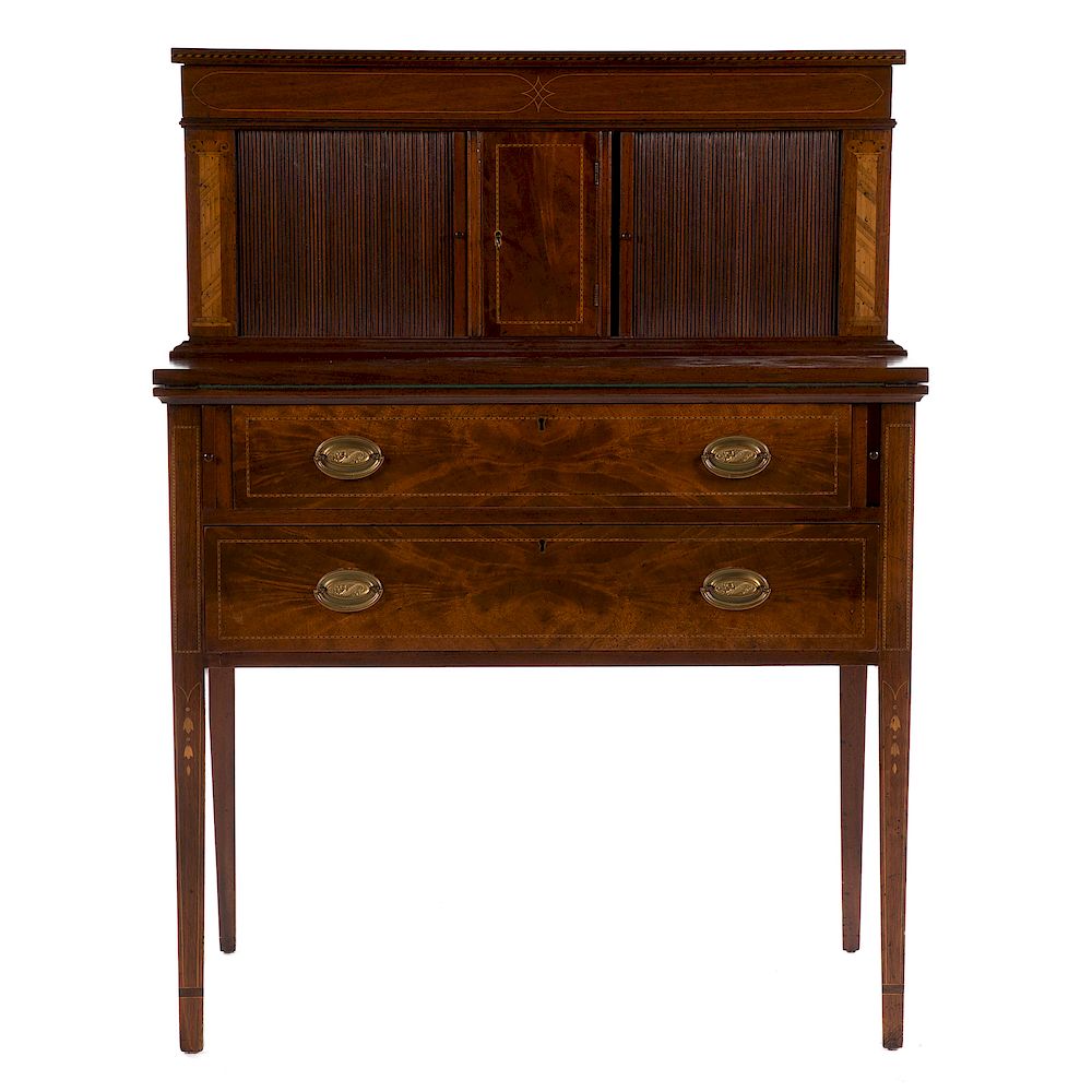 Appraisal: Ladies Inlaid Mahogany Writing Desk th century in the manner