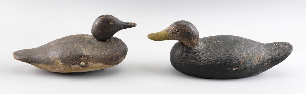 Appraisal: TWO DECOYS LATE TH CENTURY LENGTHS TWO DECOYS Late th