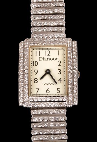 Appraisal: Dianoor London a lady's carat white gold diamond wrist watch