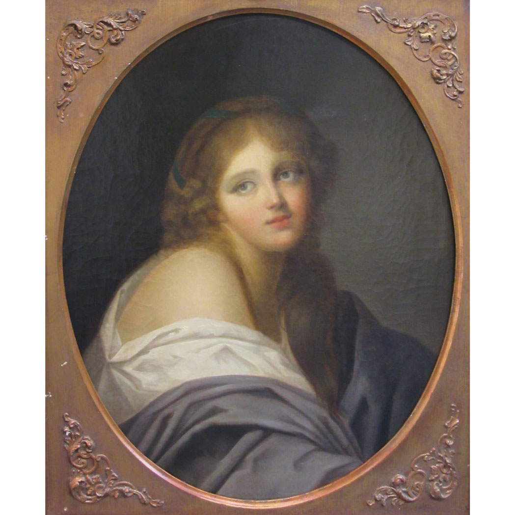 Appraisal: Manner of Jean Baptiste Greuze Young Woman in a Gray