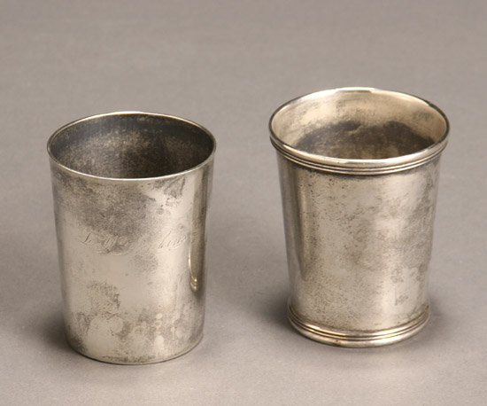 Appraisal: Two American Silver Julep Cups The first Scovil Co Cincinnati