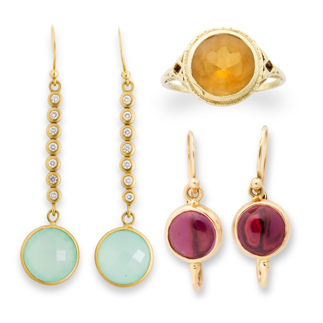 Appraisal: A GROUP OF GEMSTONE JEWELRY A group of gemstone jewelry