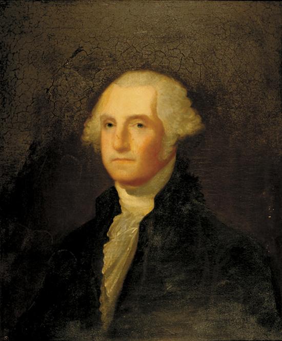 Appraisal: Gilbert Stuart after Massachusetts - GENERAL GEORGE WASHINGTONoil on canvas