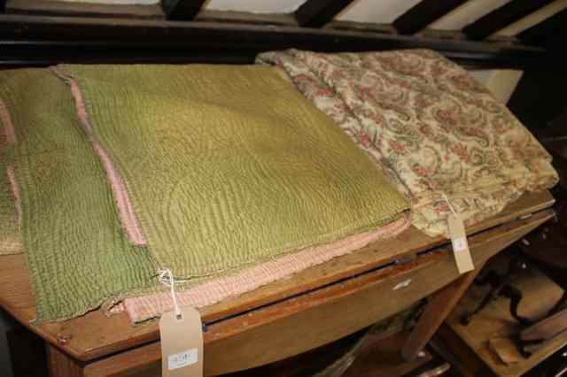 Appraisal: TWO WELSH DOUBLE QUILTS one with paisley decoration