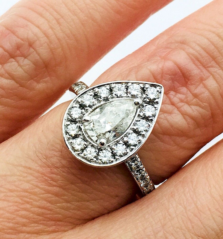 Appraisal: k White Gold ct Diamond Center Ring Size k White