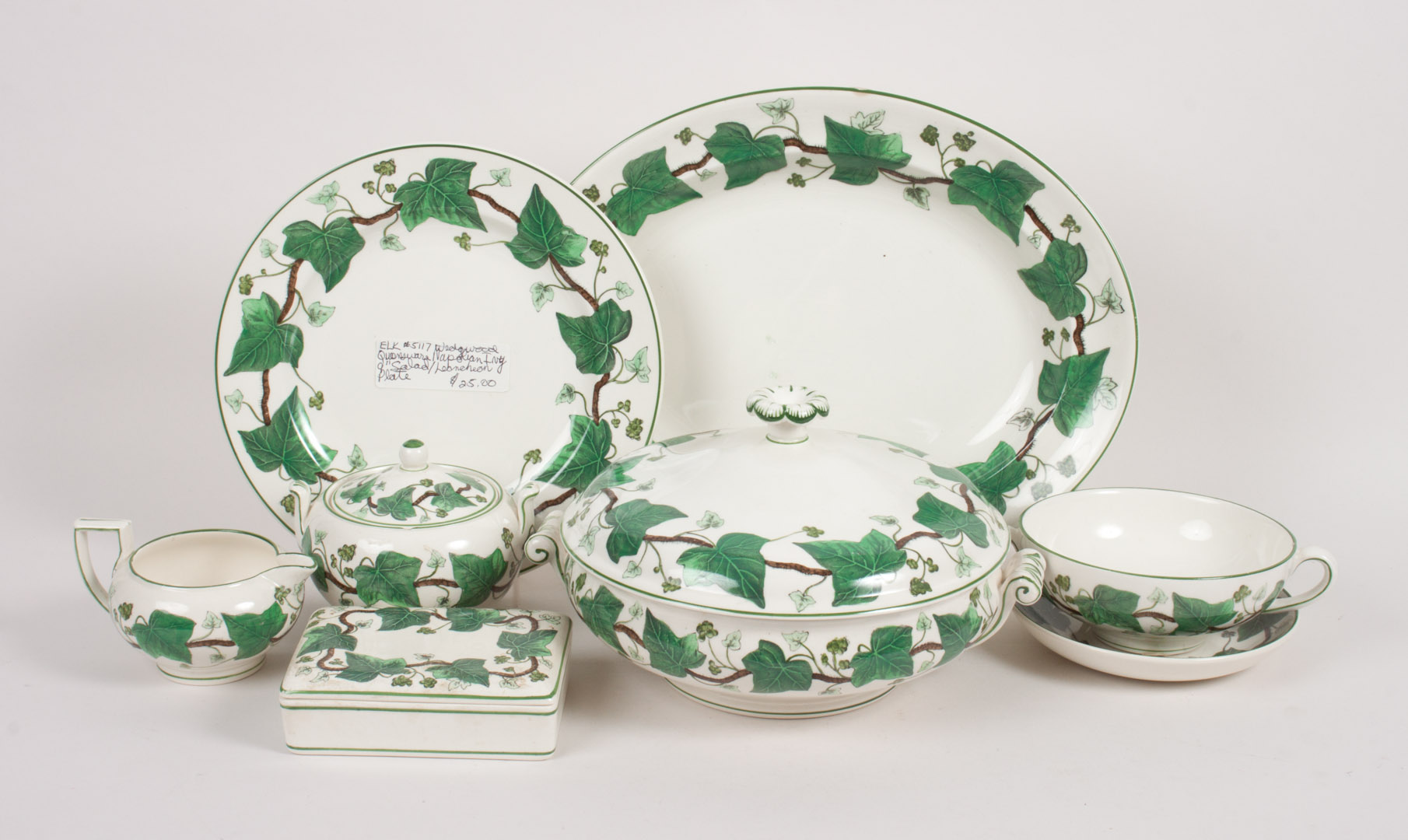 Appraisal: Wedgwood china -piece partial dinner service in the Napoleon Ivy