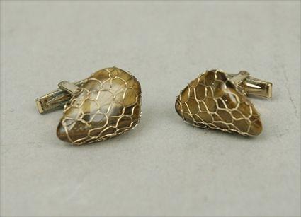 Appraisal: Pair of Tiger's Eye Cuff Links