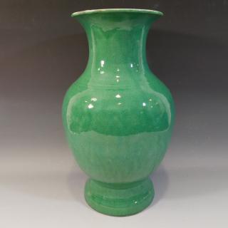 Appraisal: ANTIQUE CHINESE GREEN GE GLAZE PORCELAIN VASE TH CENTURY NO