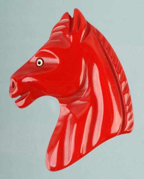 Appraisal: Bakelite Horse Head Pin Condition Excellent Size - L