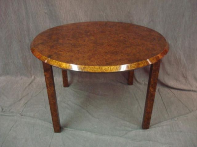 Appraisal: Round Faux Copper Finish Table with Marbleized Copper Finish From