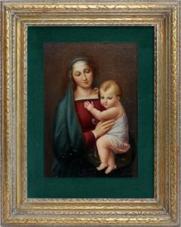 Appraisal: PAINTING AFTER RAPHAEL H W MADONNA After Raphael depicting the