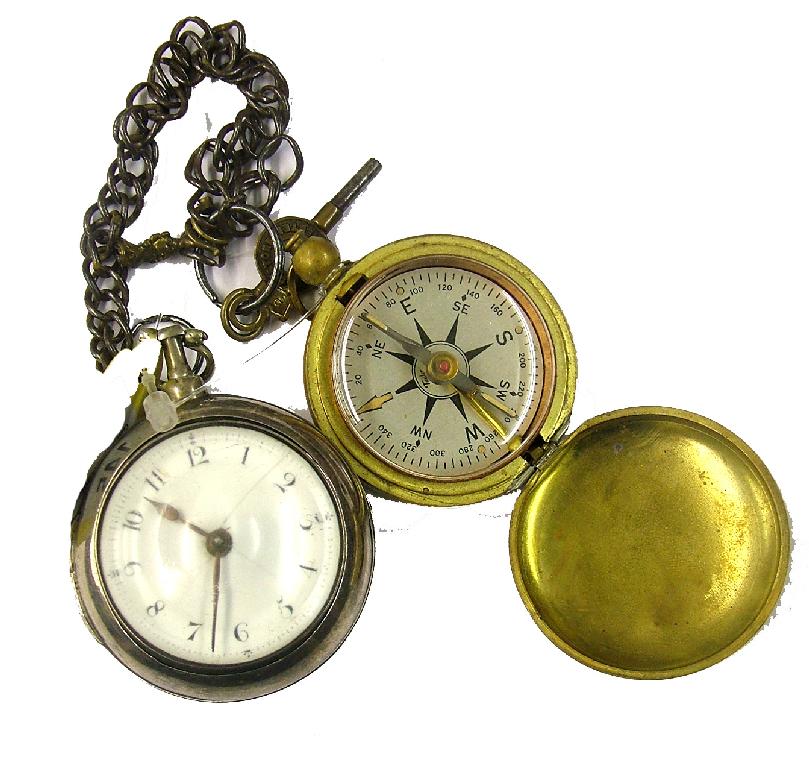 Appraisal: George III silver pair cased fusee verge pocket watch hallmarked