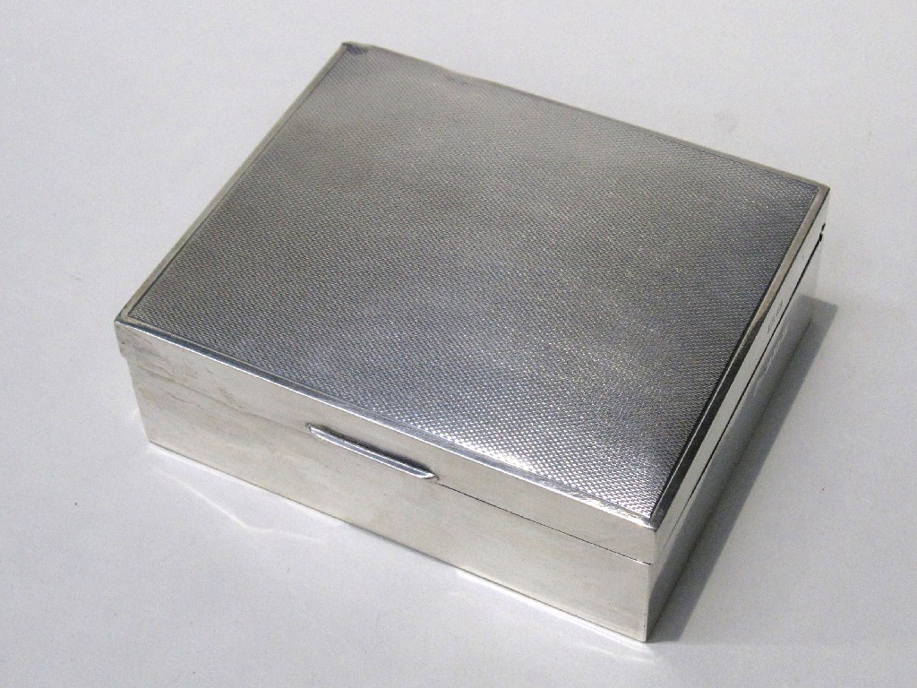 Appraisal: Silver cigarette box Birmingham