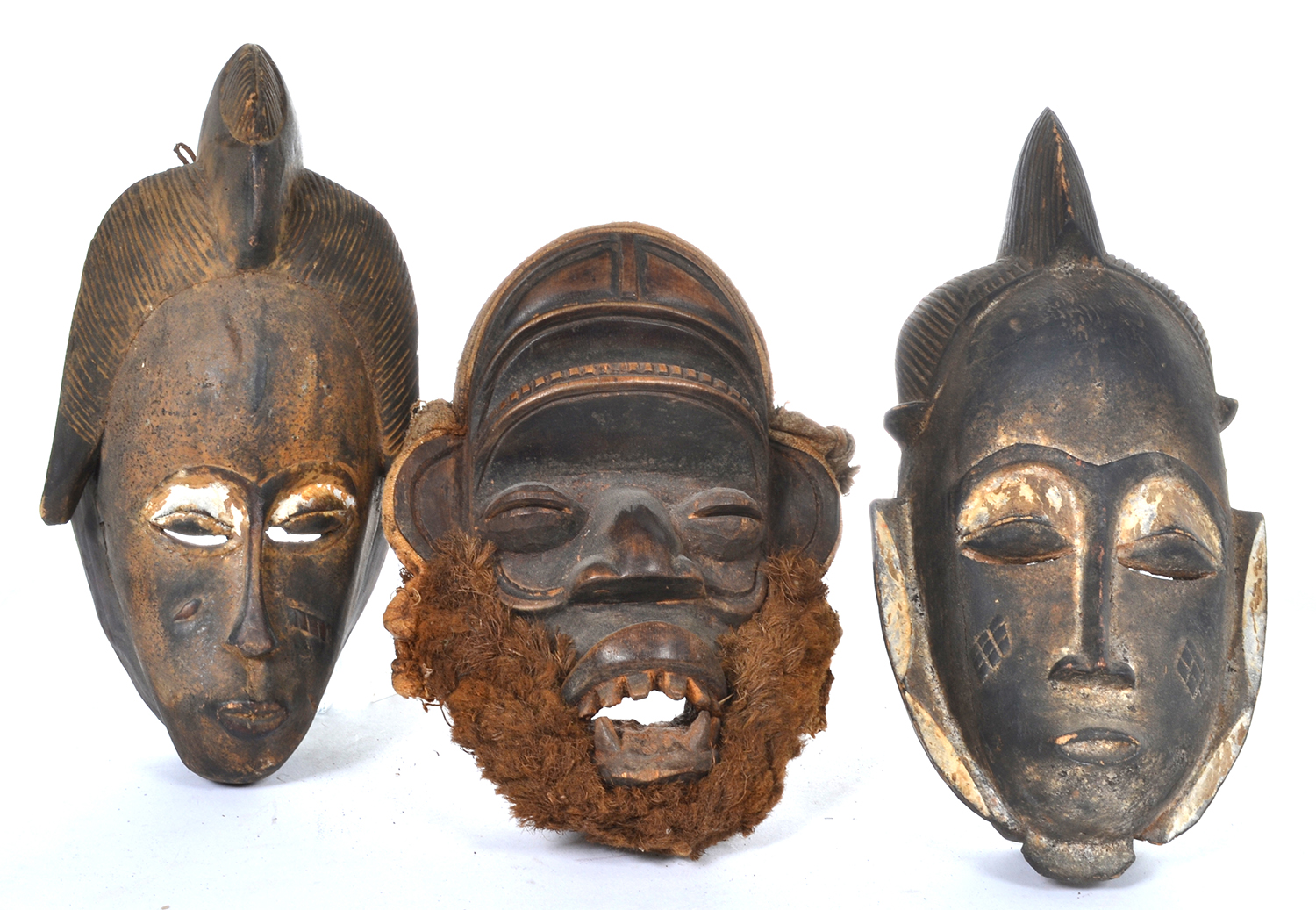 Appraisal: A COLLECTION OF TRIBAL MASKS