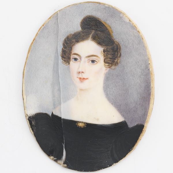 Appraisal: MINIATURE PORTRAIT OF MRS ALETHOR IRELAND AYERS - x Unframed