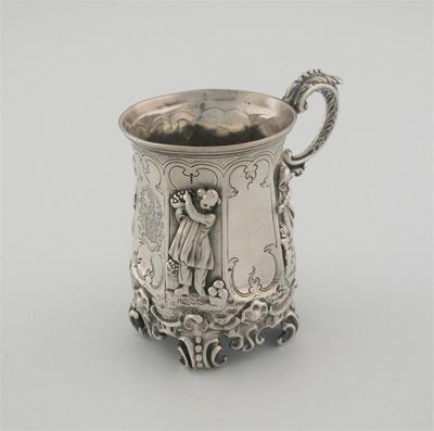 Appraisal: A Victorian mug applied with figures of the four seasons