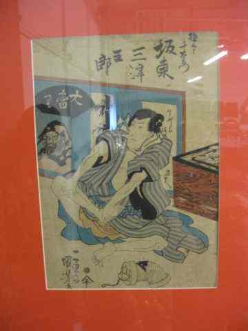 Appraisal: Japanese Woodblock Print of a Tired Actor approx image area