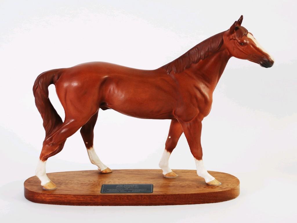 Appraisal: BESWICK CONNOISSEUR SERIES RACEHORSE 'THE MINSTREL' model No matt chestnut