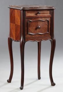 Appraisal: French Louis XV Style Carved Rosewood Marble Top N French