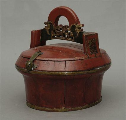 Appraisal: Chinese Red Lacquer Storage Box in x in x in