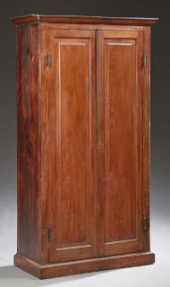 Appraisal: Louisiana Cypress Cupboard th c the ogee crow Louisiana Cypress