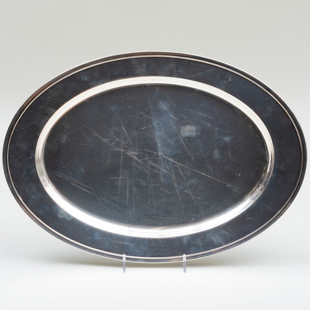 Appraisal: Gorham Silver Presentation Platter Marked 'Sterling' inscribed 'Gertrude Alice Adams