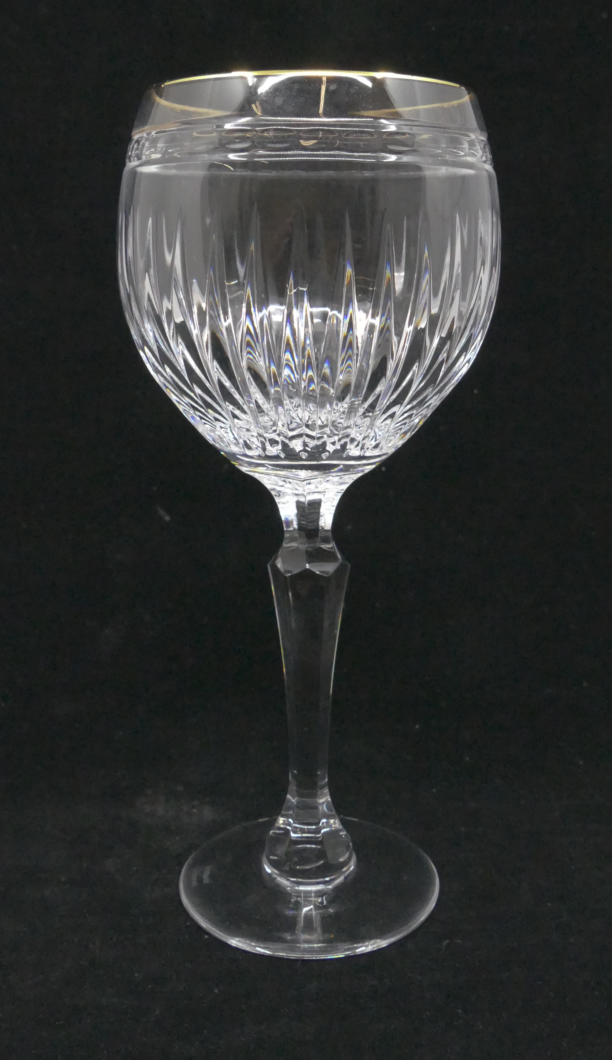 Appraisal: pc Marquis by Waterford Crystal 'Hanover Gold' Pattern Balloon Red