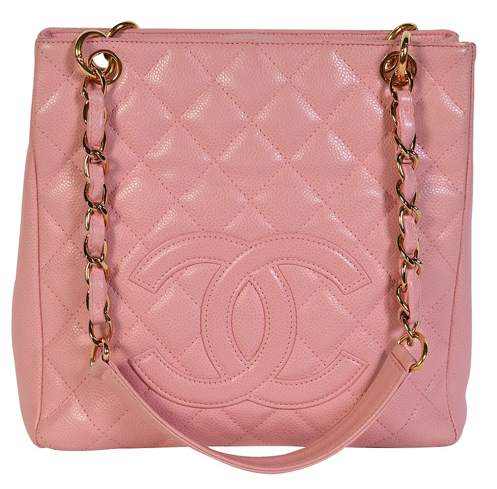 Appraisal: CHANEL 'Petite Shopper' Pink Caviar Leather Bag Chanel 'Petite Shopper'