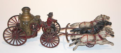 Appraisal: Artist th Century American Toy Title Antique Cast Iron Horse-Drawn