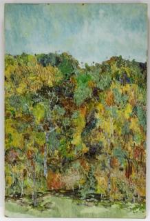 Appraisal: Bernard Palchick O B Abstract Landscape Painting MICHIGAN b An