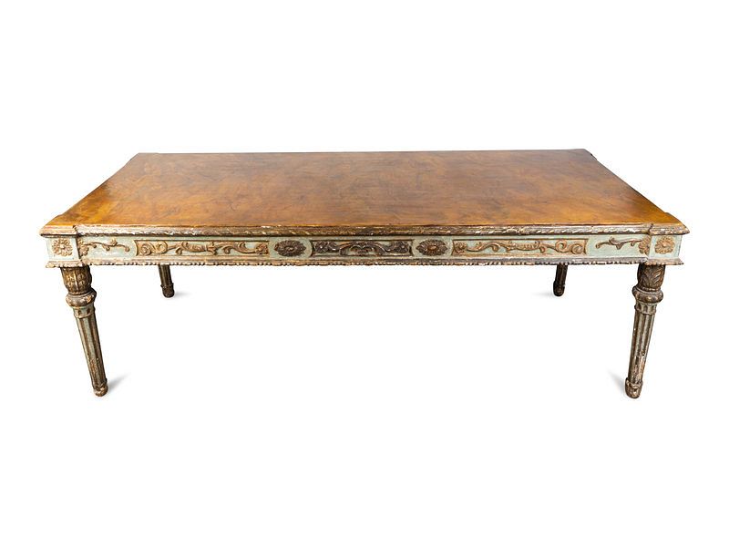 Appraisal: An Italian Neoclassical Style Painted and Parcel Gilt Center Table