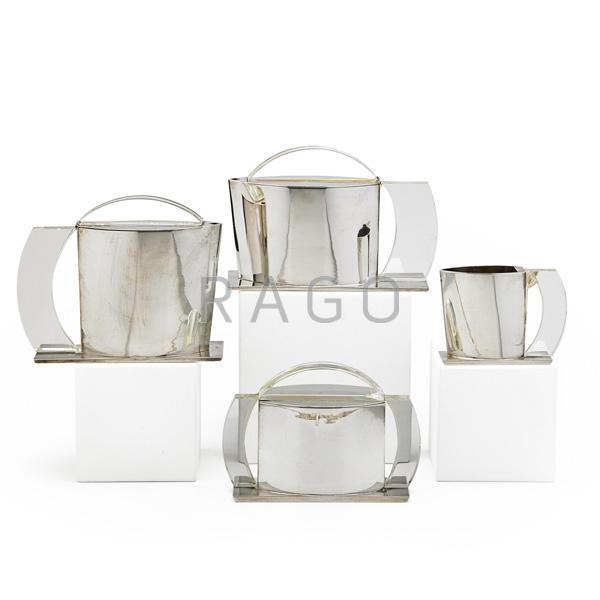 Appraisal: JEAN PUIFORCAT Silver coffee tea set Condition Report Missing its