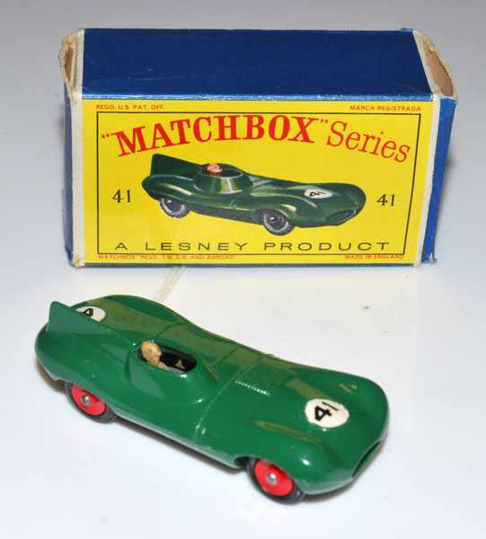 Appraisal: MATCHBOX - SERIES B JAGUAR D-TYPE GREEN TAN DRIVER RACING