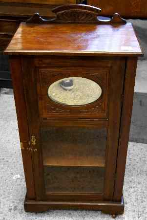 Appraisal: Edwardian Walnut Music Cabinet